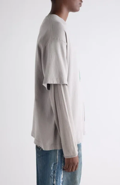 Acne Studios Women Cotton T-shirt With A Floral Print With A Contrasting Logo In Multi