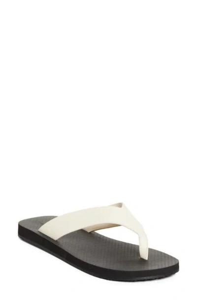 The Row Dune Classic Leather Thong Sandals In Black