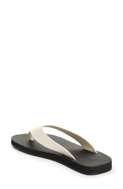 The Row Dune Classic Leather Thong Sandals In Black