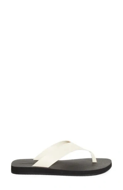 The Row Dune Classic Leather Thong Sandals In Black