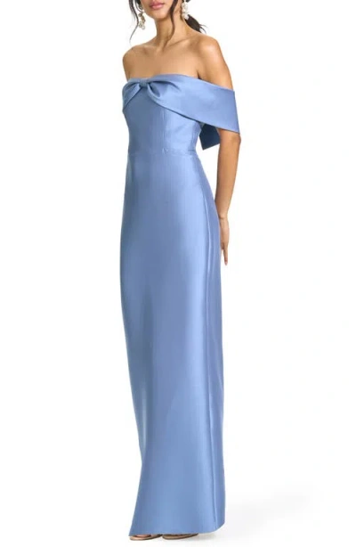 Sachin & Babi Michelle Off The Shoulder Mikado Gown In Multi