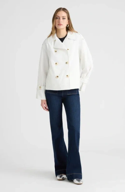 Nvlt Cropped Double-breasted Coat In Pink