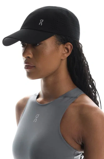 On Lightweight Baseball Cap In Black