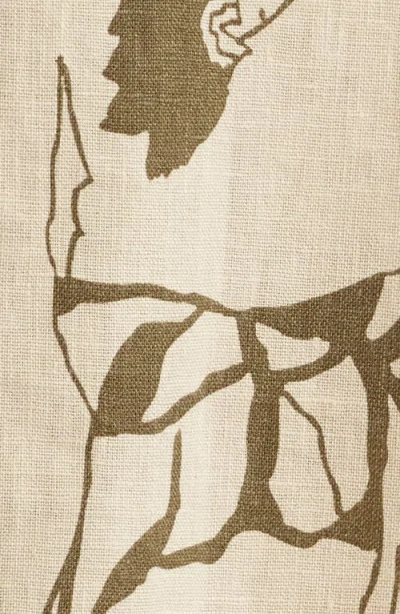 Oas Poplan Linen Camp Shirt In Pattern