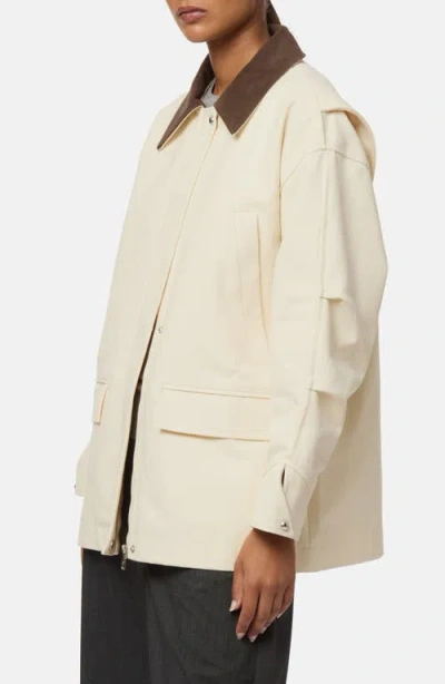 Apparis Clive Canvas Workwear Jacket In Neutral