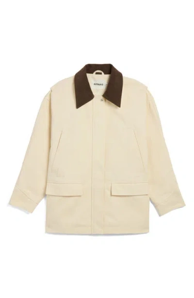 Apparis Clive Canvas Workwear Jacket In Neutral