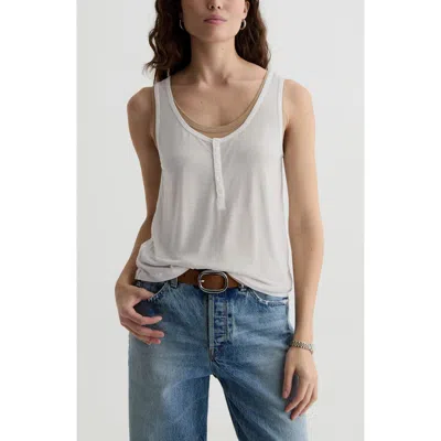 Ag Double Layer Tank Top In Neutral