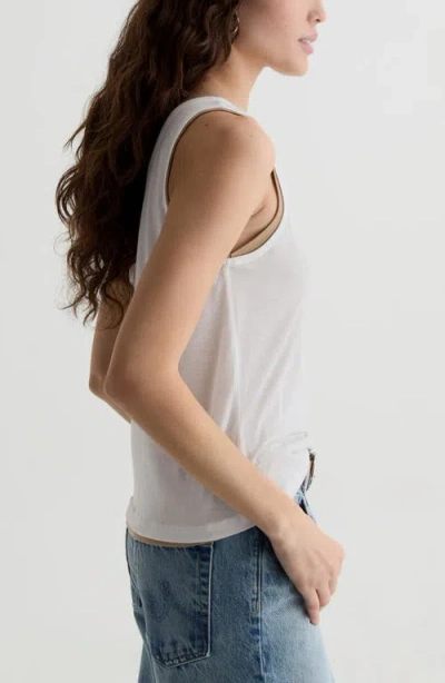 Ag Double Layer Tank Top In Neutral