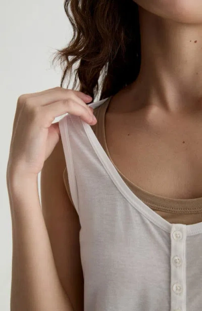 Ag Double Layer Tank Top In Neutral