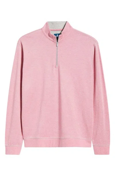 Johnnie-o Hanks Heathered Quarter Zip Pullover In Multi