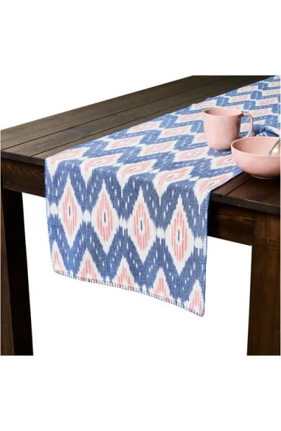 Juliska Ikat Cotton Table Runner In Blue