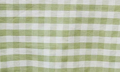 Juliska Gingham Ruffle Tablecloth, 60 X 120 In Green
