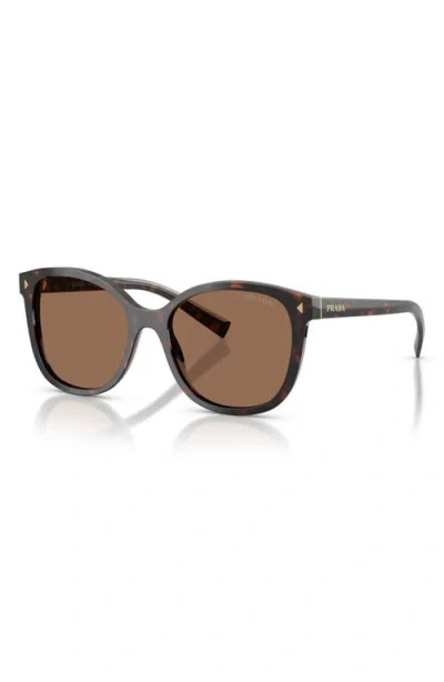 Prada 53mm Gradient Square Sunglasses In Brown