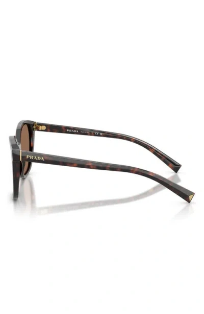 Prada 53mm Gradient Square Sunglasses In Brown