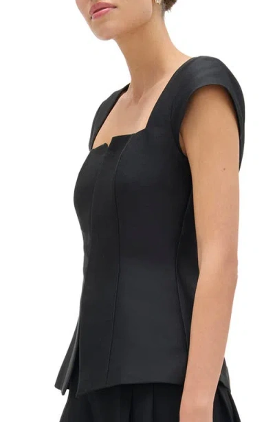 Aligne Mars Squar Neck Top In Black
