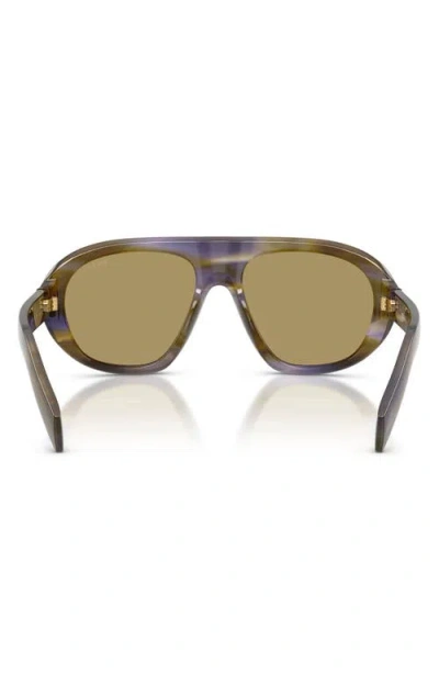 Prada Womens Brown Pr C05s Irregular-frame Acetate Sunglasses In Brown