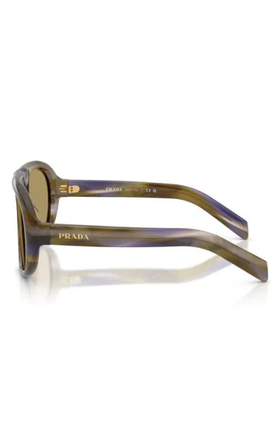 Prada Womens Brown Pr C05s Irregular-frame Acetate Sunglasses In Brown