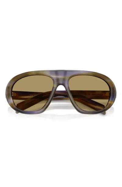 Prada Womens Brown Pr C05s Irregular-frame Acetate Sunglasses In Brown