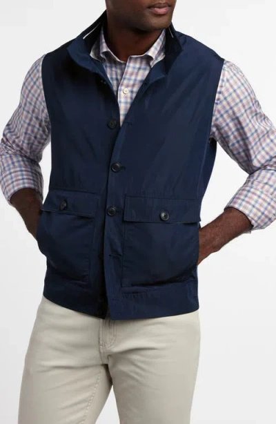 David Donahue Merino Wool Blend Flight Vest In Multi