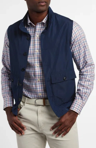 David Donahue Merino Wool Blend Flight Vest In Multi