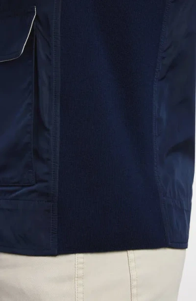 David Donahue Merino Wool Blend Flight Vest In Multi
