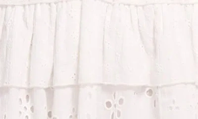 Ramy Brook Roxanne Long Sleeve Sheer Cotton Broderie Anglaise Cover-up Dress In White