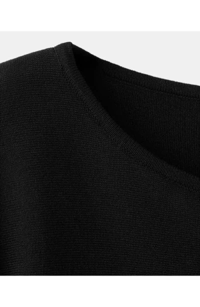 Mango High-low Knit Cape In Black