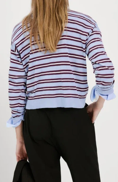 Mango Stripe Sweater Polo In Multi