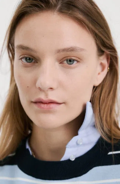 Mango Mixed Stripe Crewneck Sweater In Multi