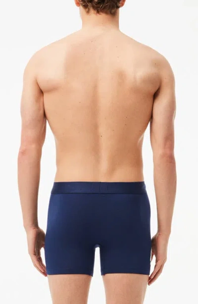 Lacoste Assorted 3-pack Stretch Cotton Boxer Briefs In Multi