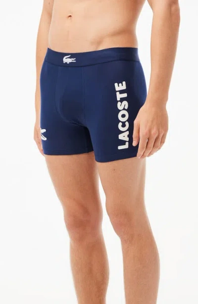 Lacoste Assorted 3-pack Stretch Cotton Boxer Briefs In Multi