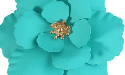 Panacea Flower Stud Earrings In Blue
