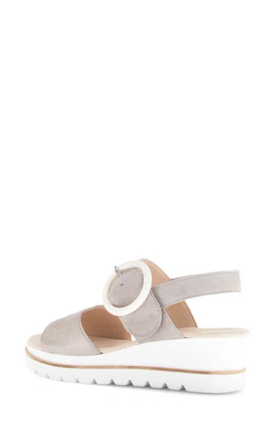 Gabor Quarter Strap Wedge Sandal In Neutral