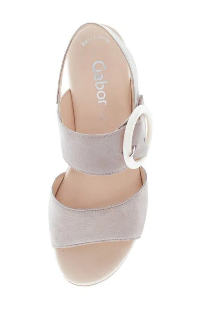 Gabor Quarter Strap Wedge Sandal In Neutral