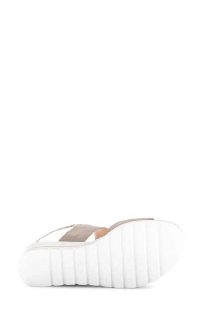 Gabor Quarter Strap Wedge Sandal In Neutral