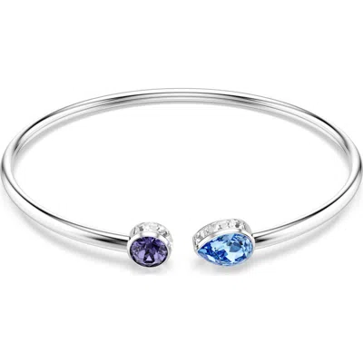 Swarovski Chroma Crystal-embellished Open Bangle In Silver