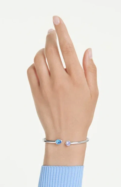 Swarovski Chroma Crystal-embellished Open Bangle In Silver