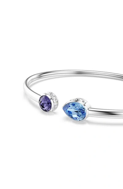 Swarovski Chroma Crystal-embellished Open Bangle In Silver
