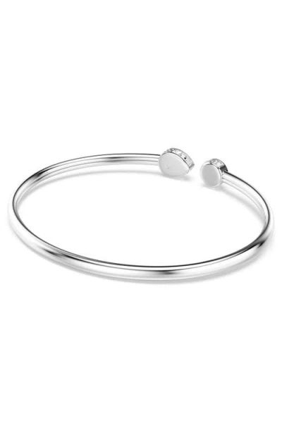 Swarovski Chroma Crystal-embellished Open Bangle In Silver
