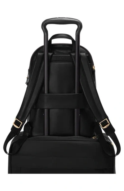 Tumi Raina Medium Leather Backpack In Black