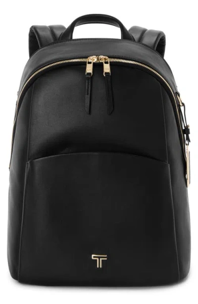 Tumi Raina Medium Leather Backpack In Black
