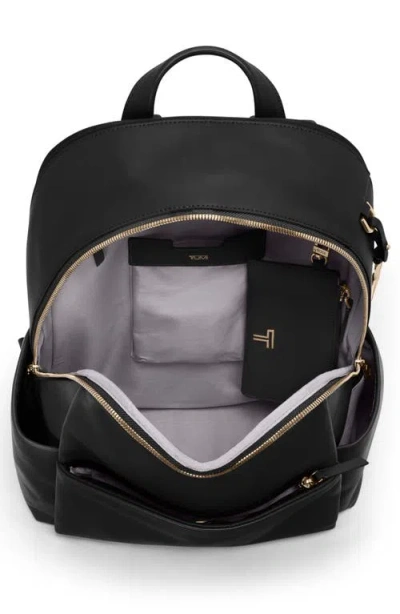 Tumi Raina Large Leather Backpack In Black