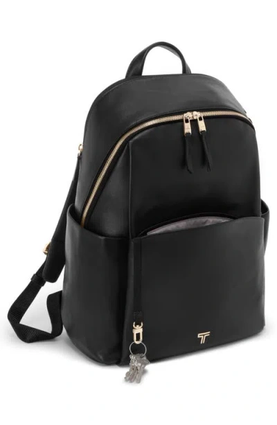 Tumi Raina Large Leather Backpack In Black