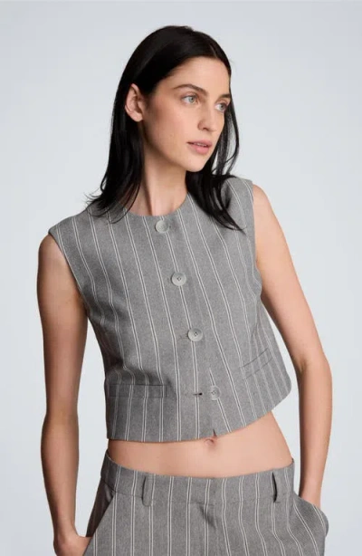 Kenneth Cole Boxy Vest With Four Buttons In Gold