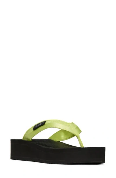 Kate Spade New York Sam Icon Platform Wedge Flip Flop In Green
