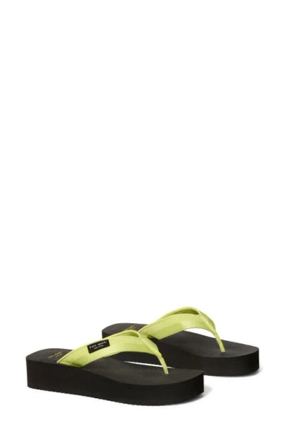 Kate Spade New York Sam Icon Platform Wedge Flip Flop In Green