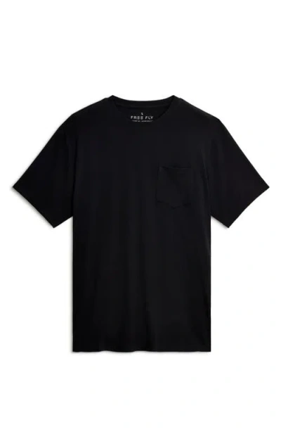 Free Fly Flex Performance Pocket T-shirt In Black