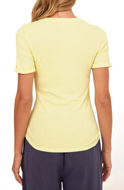 Threads 4 Thought Akia Feather Rib T-shirt In Yellow