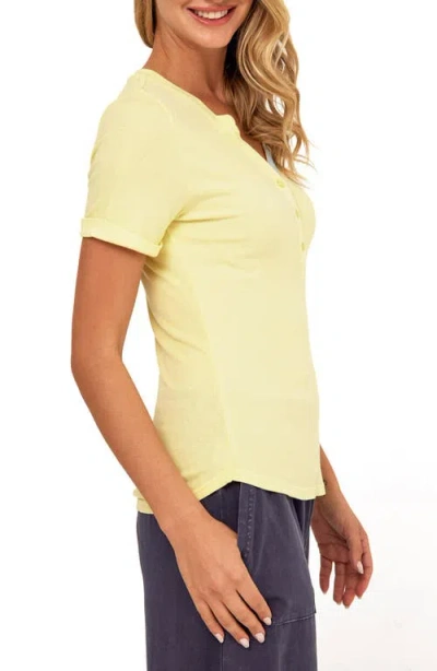 Threads 4 Thought Akia Feather Rib T-shirt In Yellow