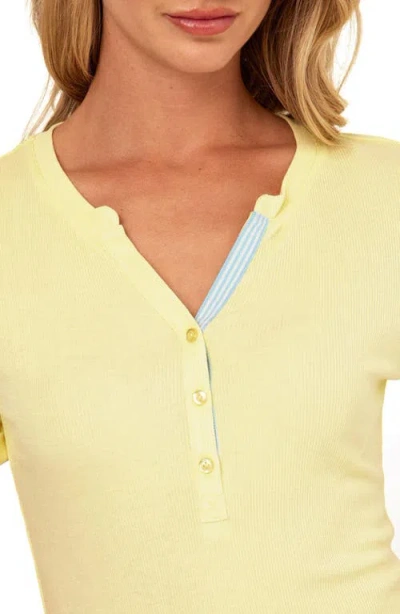 Threads 4 Thought Akia Feather Rib T-shirt In Yellow